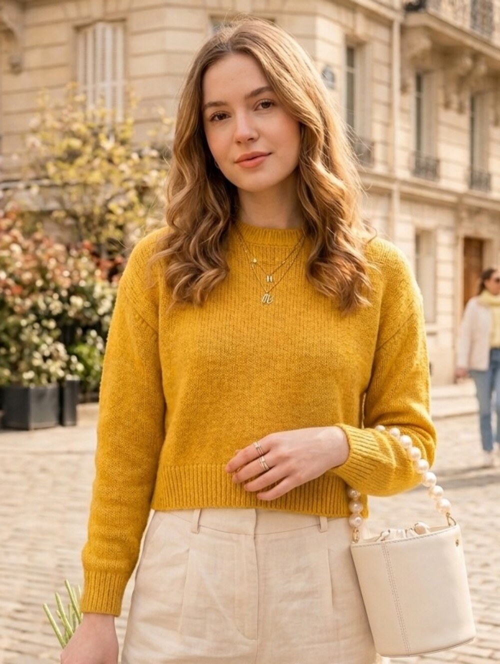 NWT Forever 21 S Modern Contemporary Coquette Yellow Cropped Knit Sweater